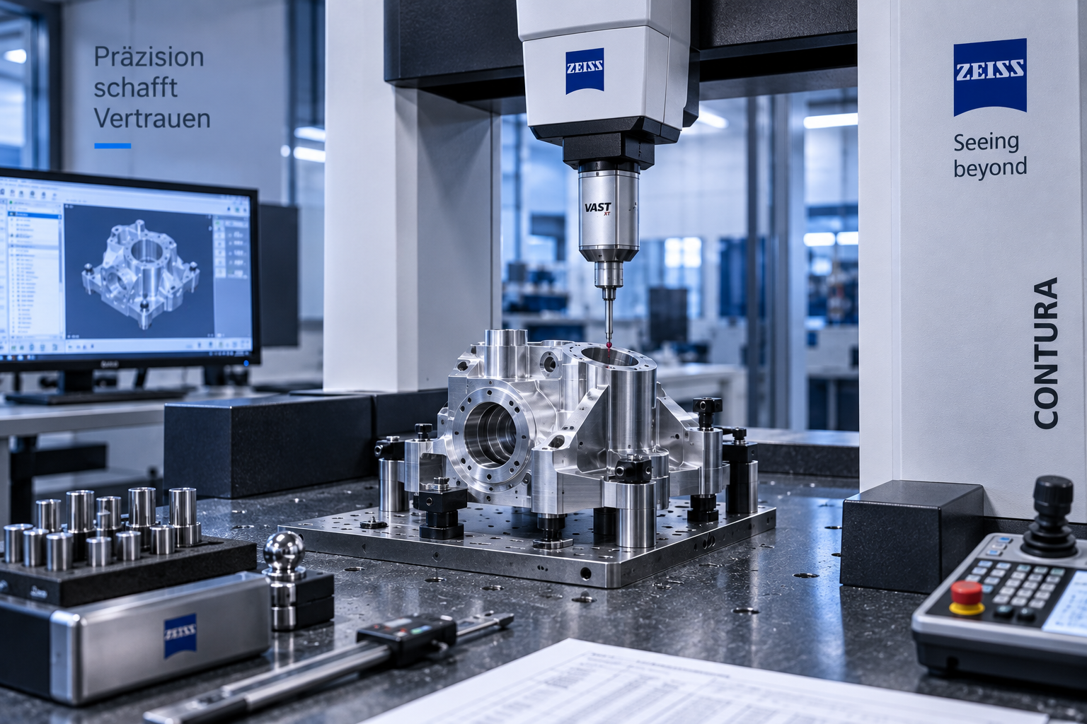 Zeiss ZEISS CONTURA Koordinatenmessmaschine bei der präzisen Bauteilprüfung – Messtechnik Pforzheim